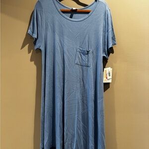 LuLaRoe Light Blue Textured Dress